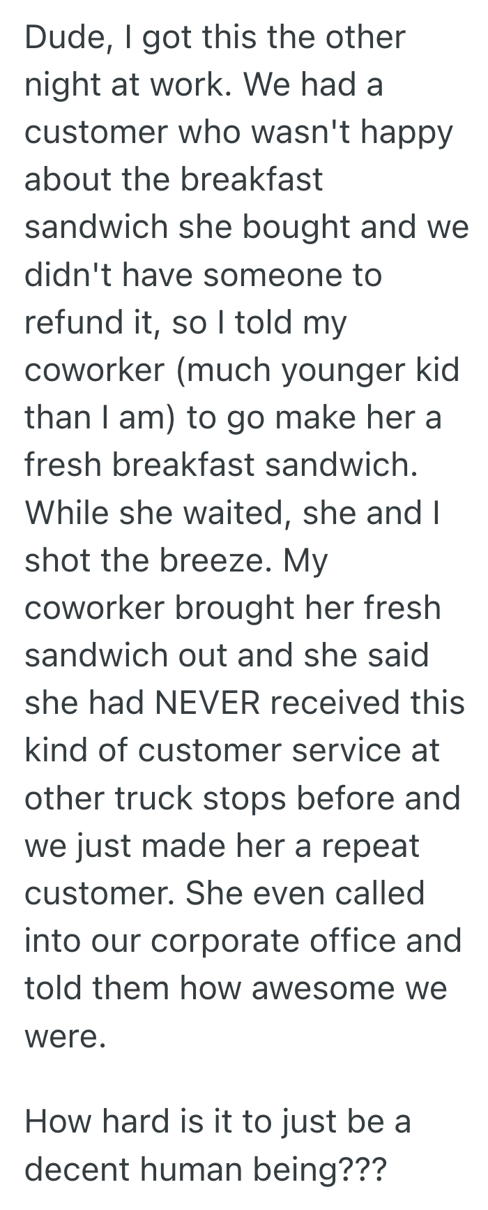 Screenshot 2025 07 10 at 4.03.30 PM A Customer Spoke With Kindness Instead Of Frustration, So An Overworked Retail Employee Breathed A Sigh Of Relief